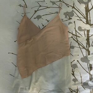 Zara Women's Tan and Pink Camisole